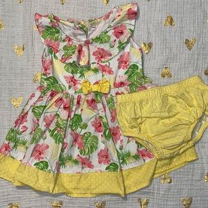 3/$15❣️Summer Baby Tropical Floral 🌺 Dress; 18 months